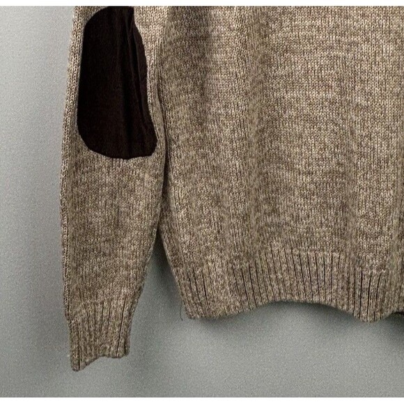 New Chaps Mens M Mockneck Sweater Medium Brown Tan Twist NWT Long Sleeve Button - Picture 9 of 9